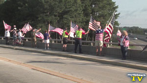 Never Forget - Flags on Bridges