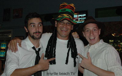myrtle beach TV at the Mad Hatter Party at Tequila Mockingbird