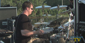 Eason drummer Russ Whitman at The Boathouse on the Intracoastal Waterway in Myrtle Beach